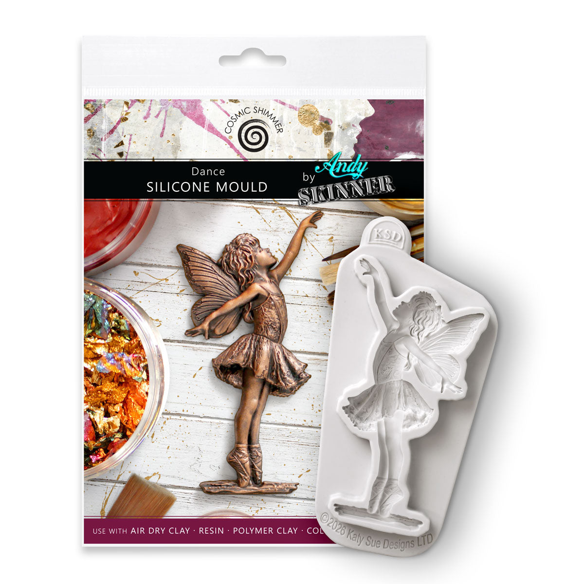 Cosmic Shimmer Dance Silicone Mould by Andy Skinner