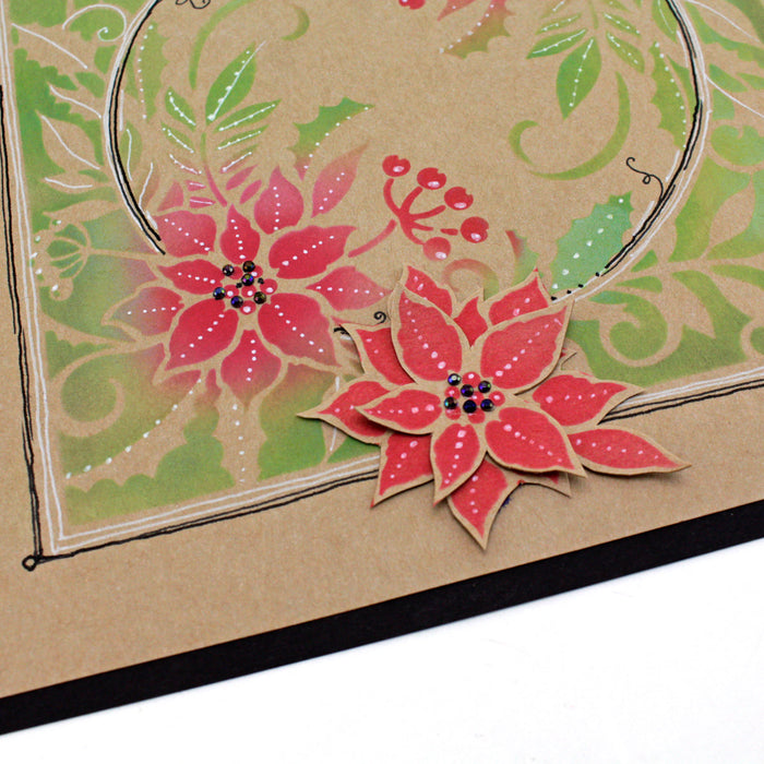 Pink Ink Designs - Poinsettia Perfection 6x6 Mixed Media Stencil