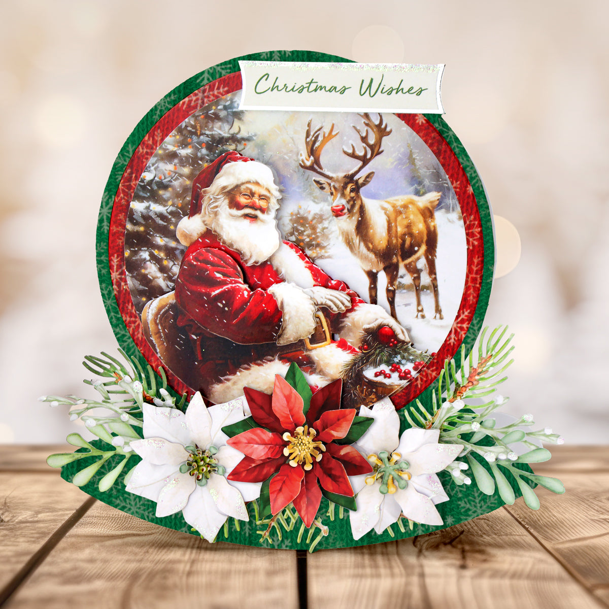 Christmas Circle Rocker Cards & Envelopes, Pack of 12