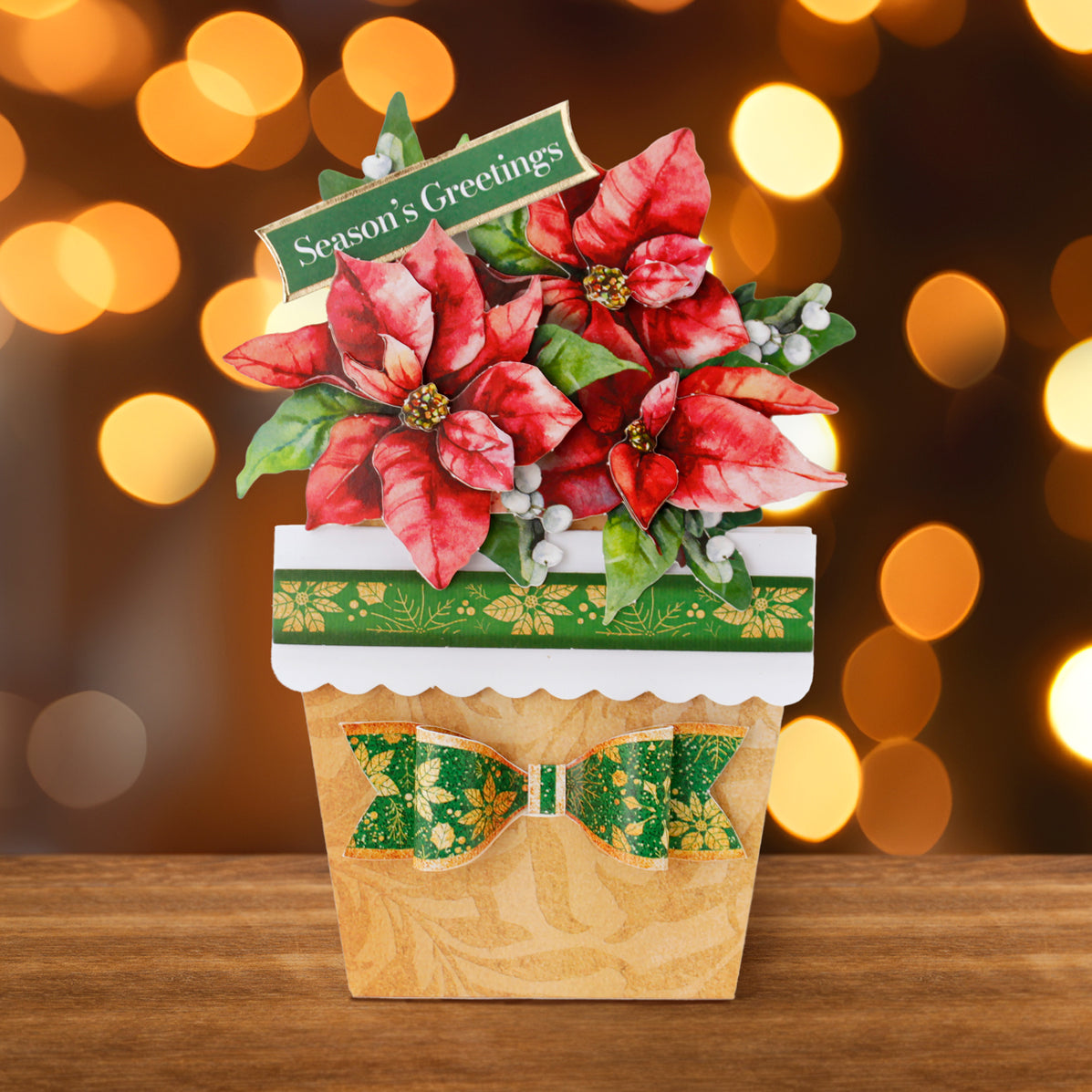 Christmas Flower Pots Card Making Kit Katy Sue Designs