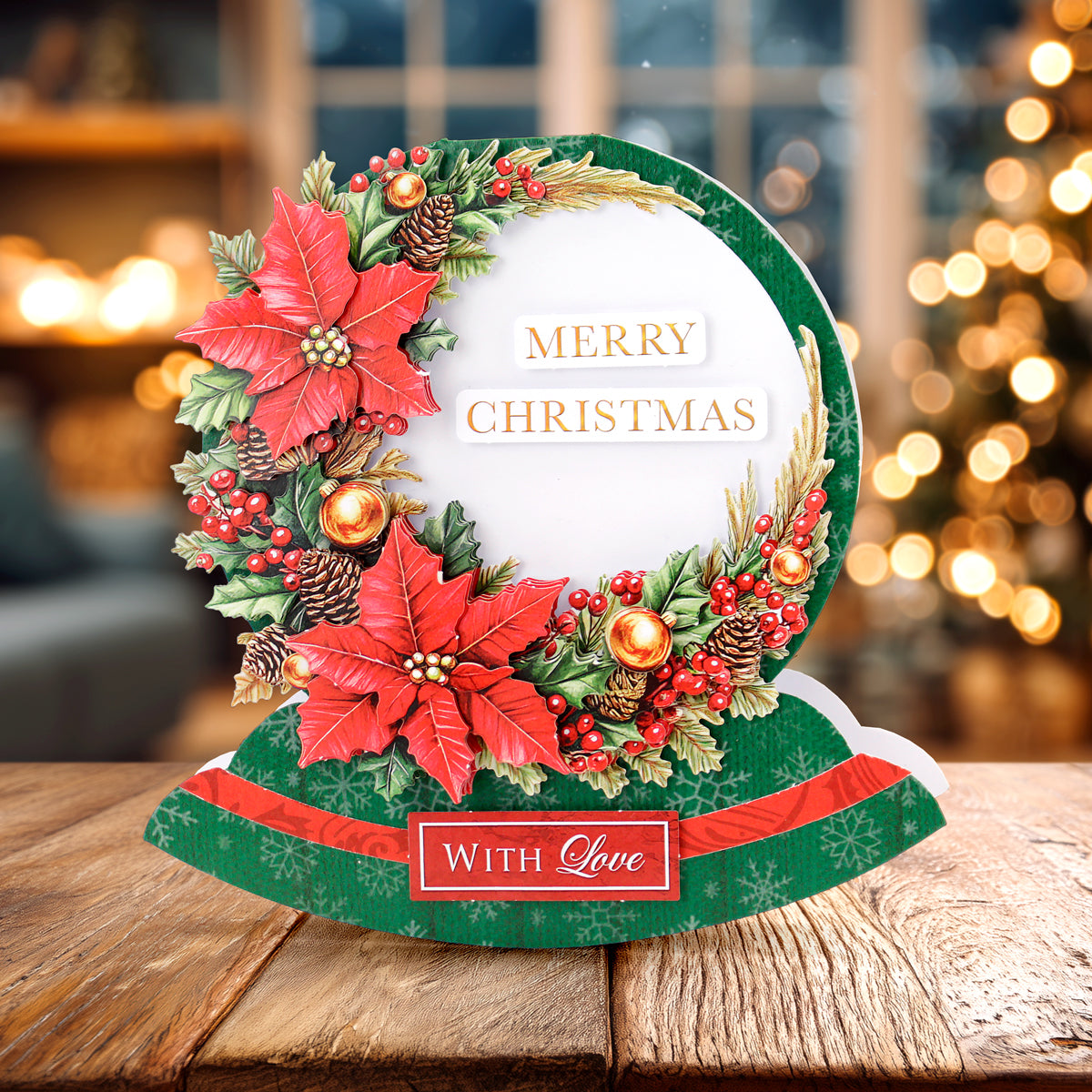 Christmas Circle Rocker Cards & Envelopes, Pack of 12