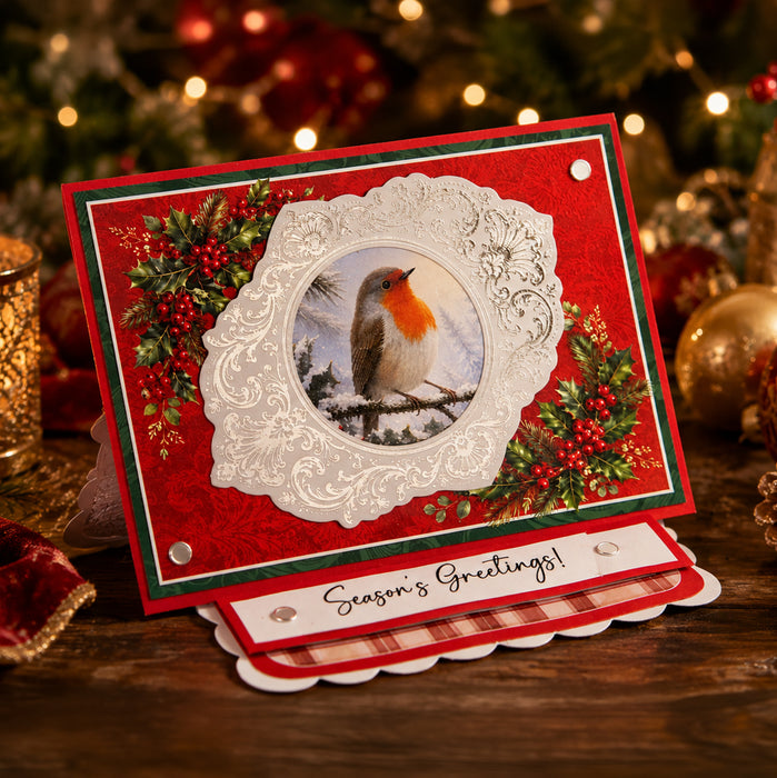 Foiled Christmas Frames & Flourishes Papercraft Collection