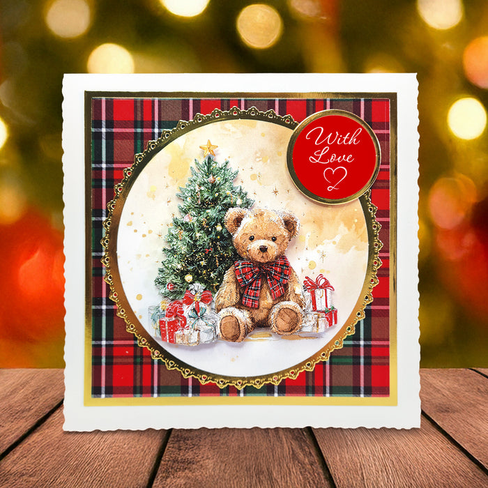 Die Cut Decoupage – Teddy Bear Christmas (pack of 12)