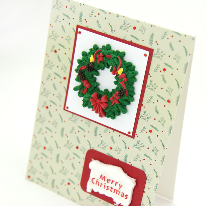 Hearty Air Drying Clay Christmas Selection: Red, Green, White