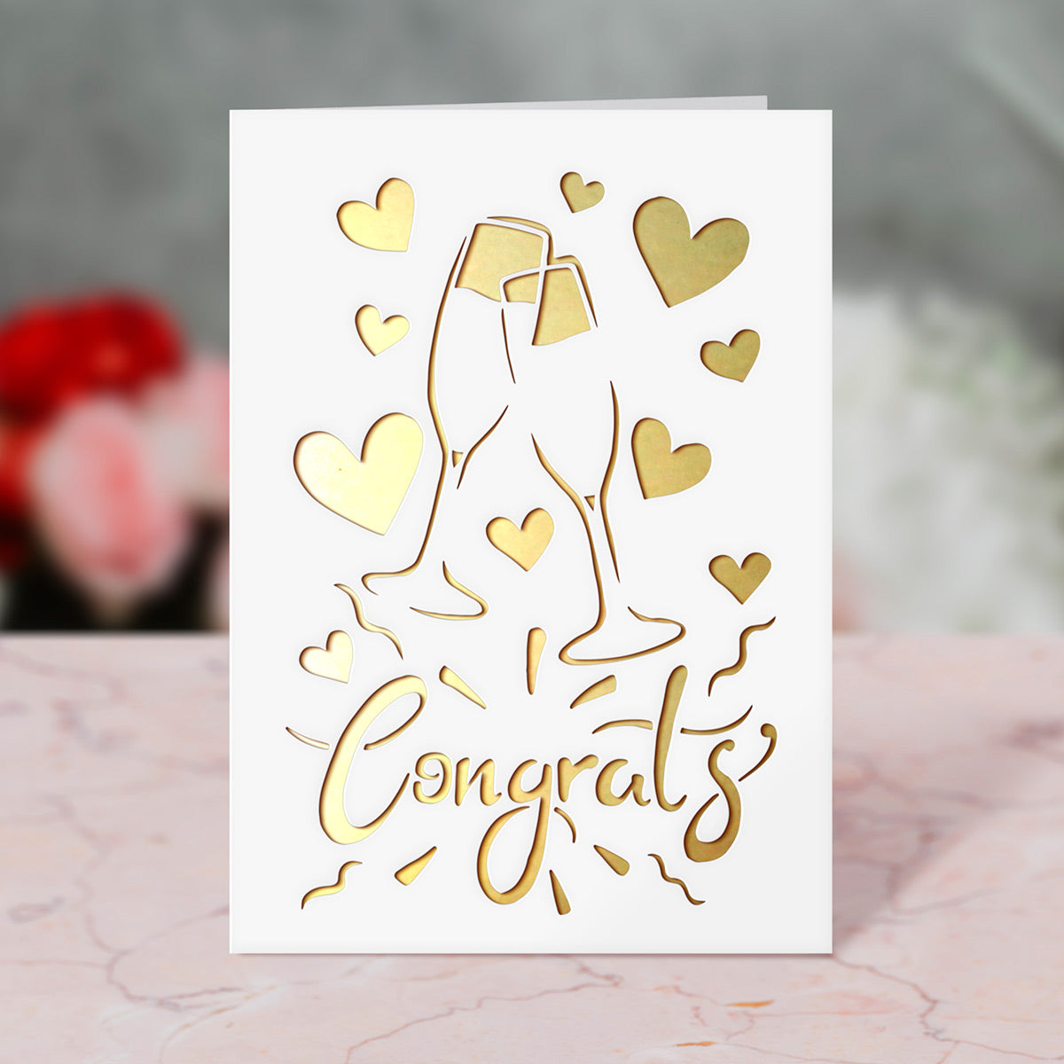 Champagne Congrats Paper Cutting Digital Template — Katy Sue Designs