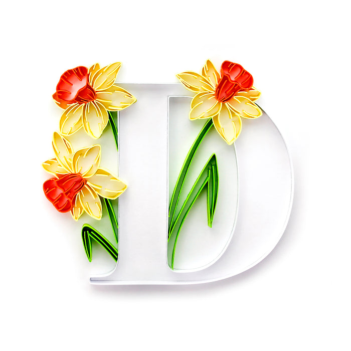 Floral Alphabet Collection Paper Quilling Template Pad