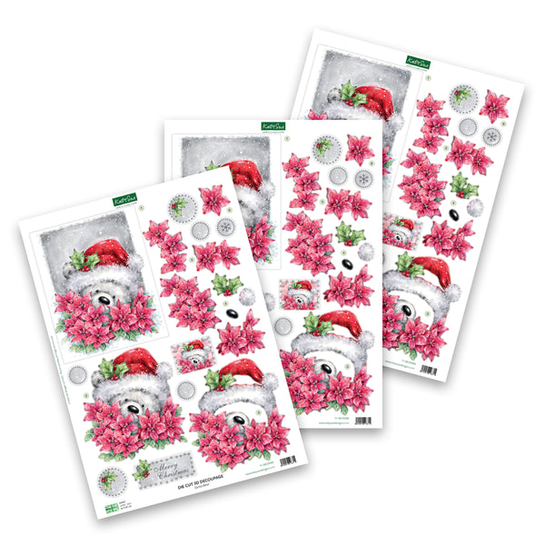Die Cut Decoupage – Santa Bear (pack of 3) — Katy Sue Designs die-cut-decoupage-santa-bear-pack-of-3-katy-sue-designs