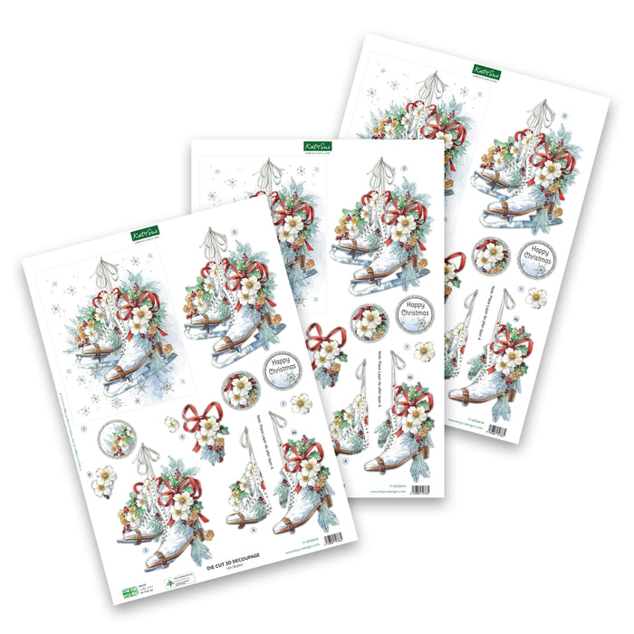 Die Cut Decoupage – Ice Skates (pack of 3)