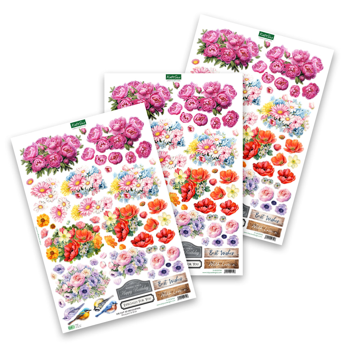 3D Die Cut Decoupage packs of 3
