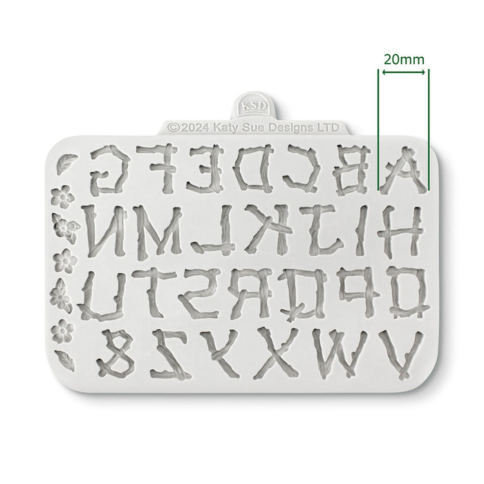 Cosmic Shimmer Twig Alphabet Silicone Mould
