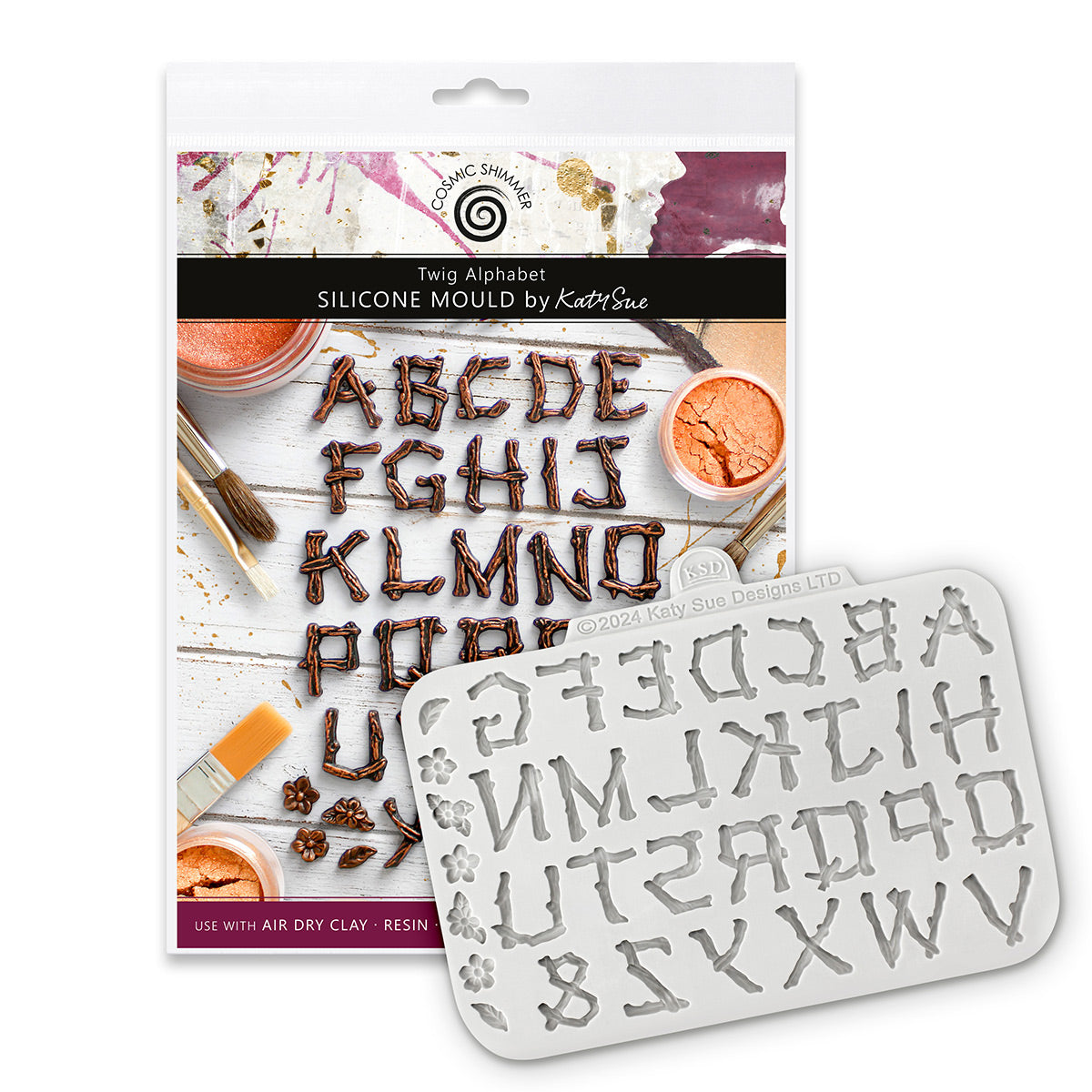 Cosmic Shimmer Twig Alphabet Silicone Mould
