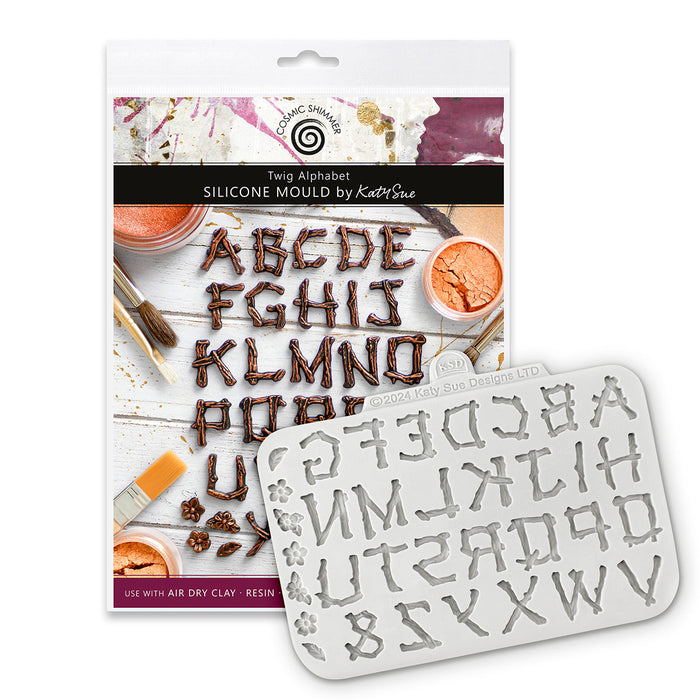 Cosmic Shimmer Twig Alphabet Silicone Mould