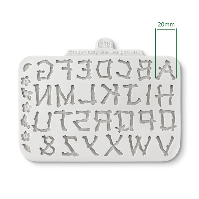 Twig Alphabet Silicone Mould