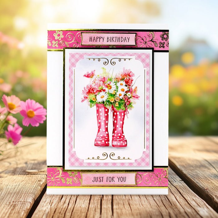 Foiled Spring Elegance Papercraft Collection, 44 sheets