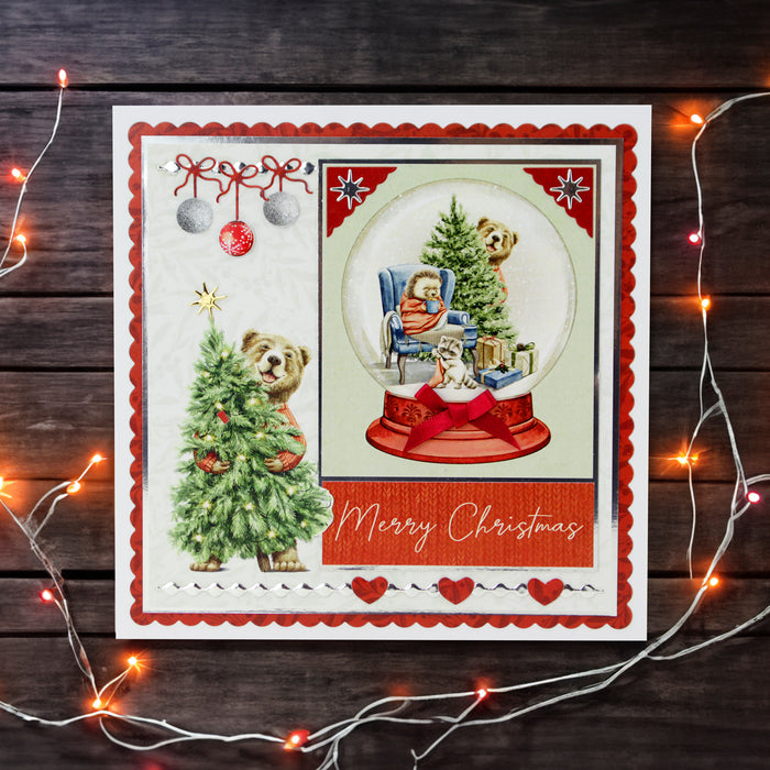 Kanban Crafts Festive Furry Fun, Foiled Sentiment Toppers, 2 sheets
