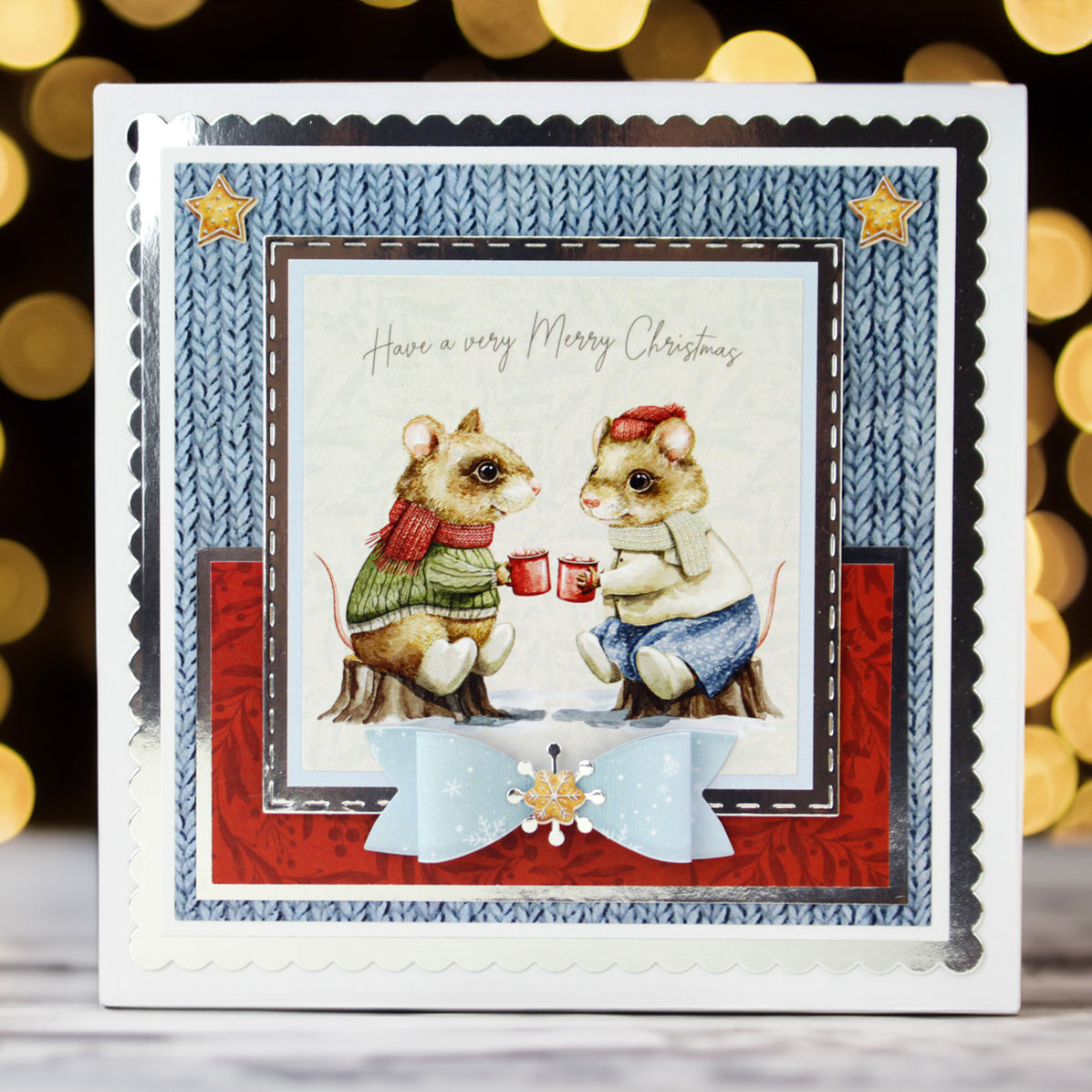 Katy Sue Festive Furry Fun – Bundle Carta E Decorazioni Per Biglietti Di Natale (20x20 Cm, Inserti, Laminati)