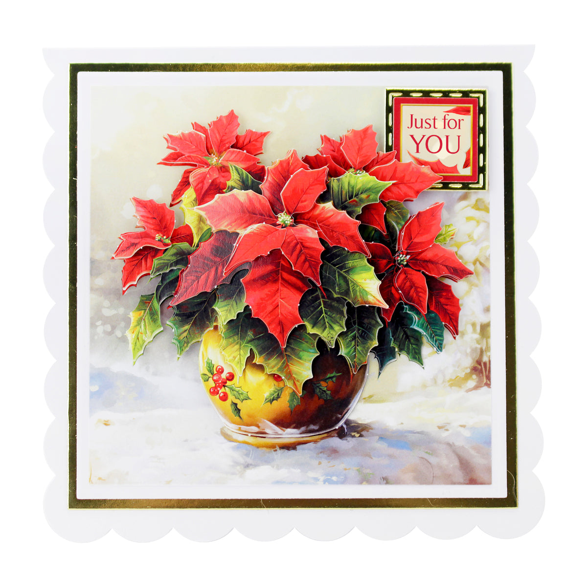 Die Cut Decoupage – Potted Poinsettia (pack of 3)