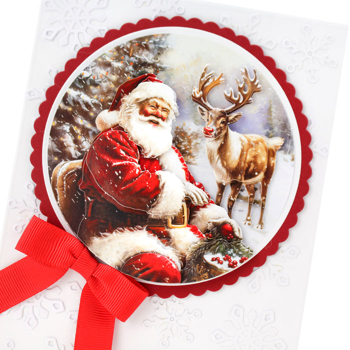 Die Cut Decoupage – Santa & Rudolph Bauble (pack of 3)