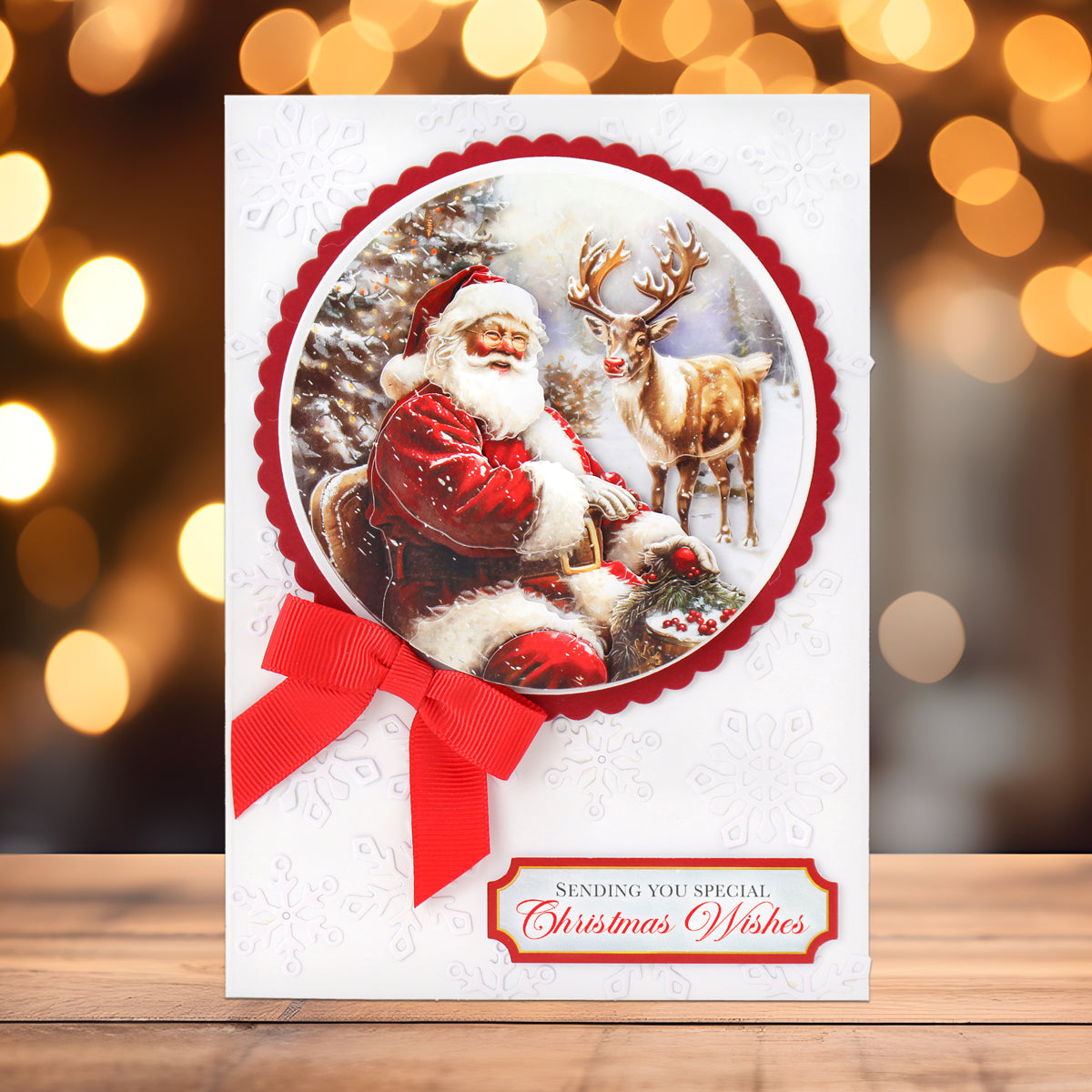 Die Cut Decoupage – Santa & Rudolph Bauble (pack of 3)