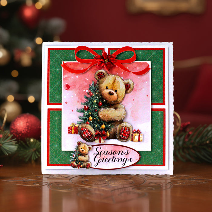 Die Cut Decoupage – Teddy Bear Christmas (pack of 12)