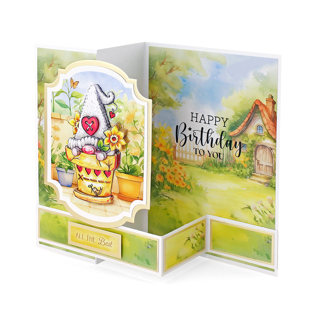 White 5x7 Side Pop Up Cards & Envelopes 127x178mm, pack of 12