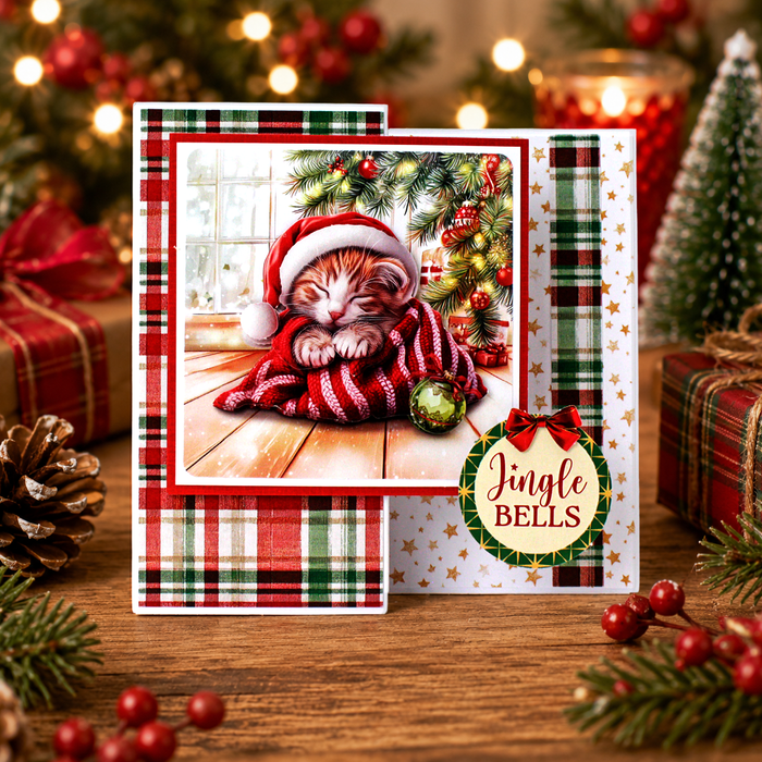 Christmas Cats Die Cut Sentiments, 2 sheets