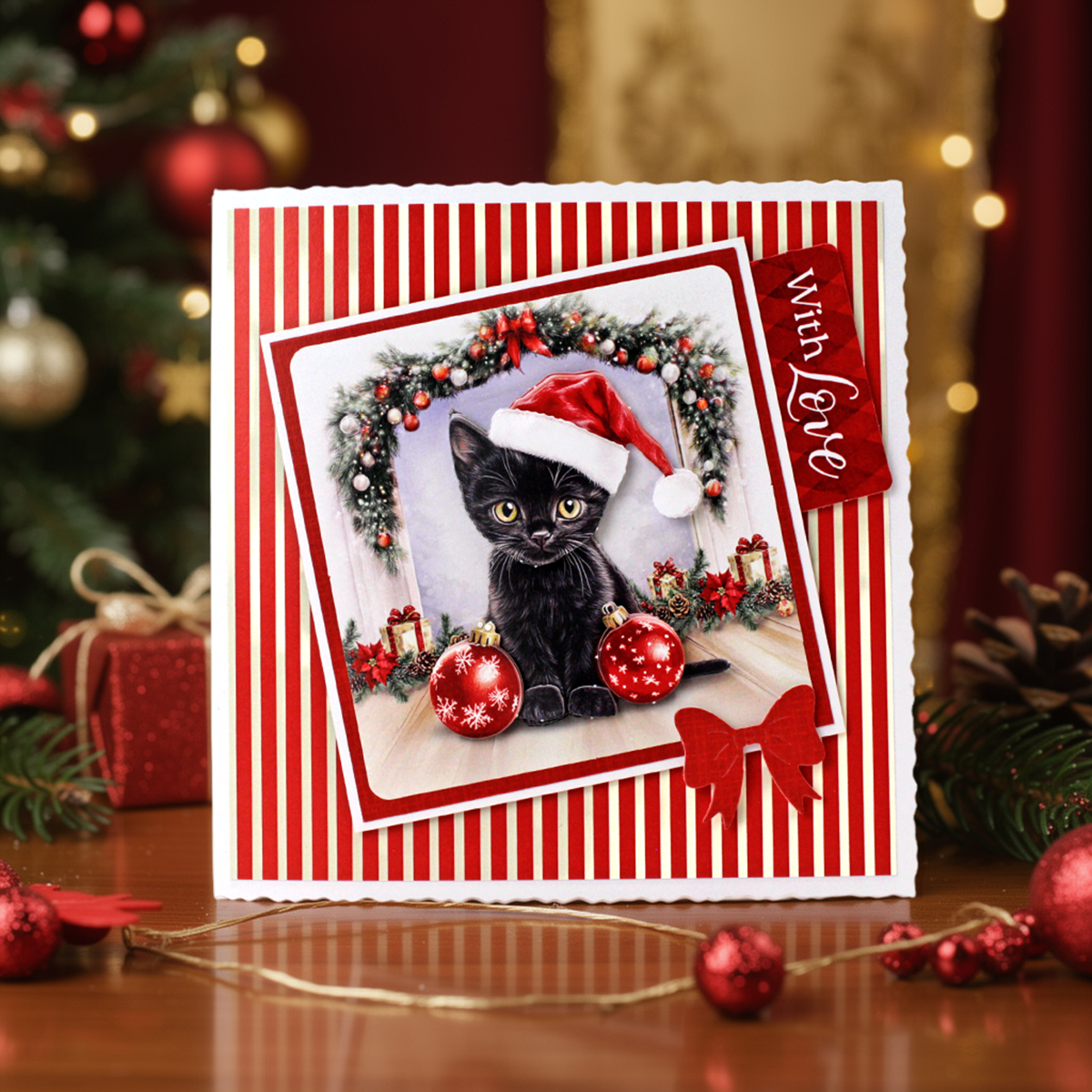 Christmas Cats Die Cut Sentiments, 2 sheets