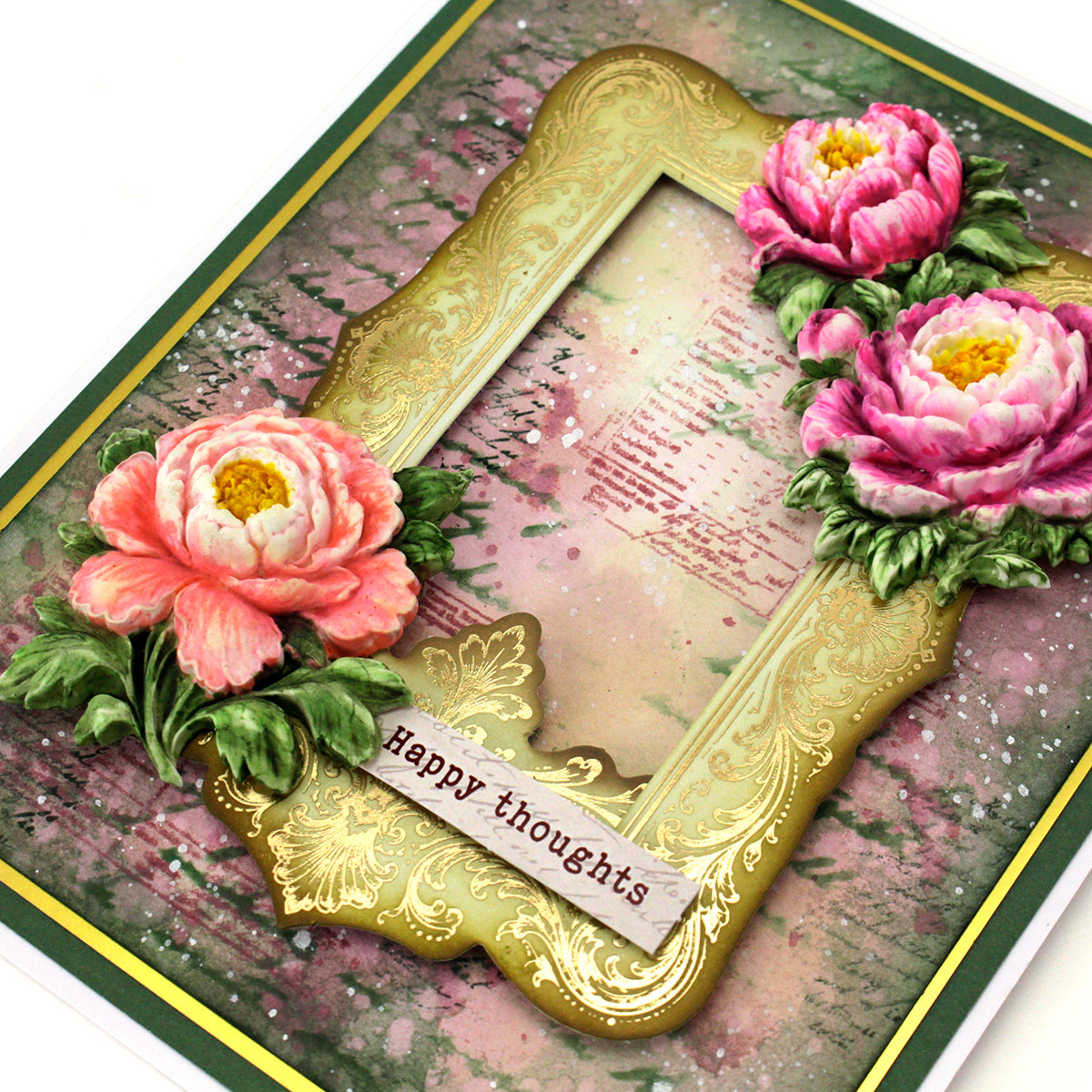 Cosmic Shimmer Sculpted Peonies Silicone Mould