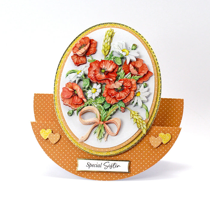 Die Cut Decoupage – Cornfield Poppies (pack of 3)