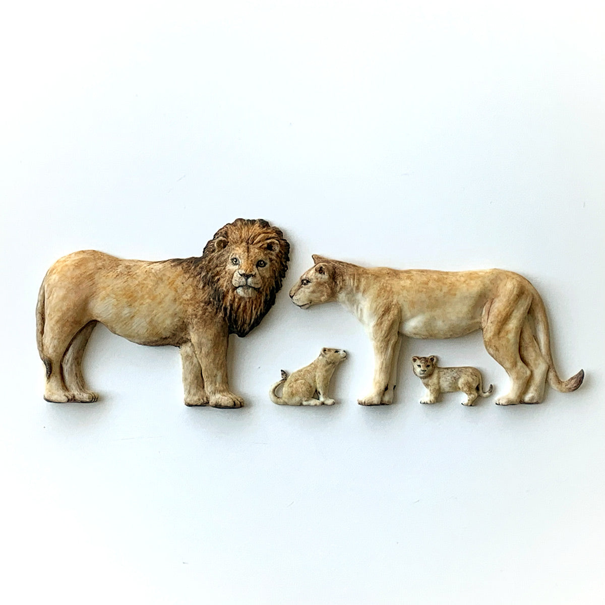 Lion Family Silicone Mould