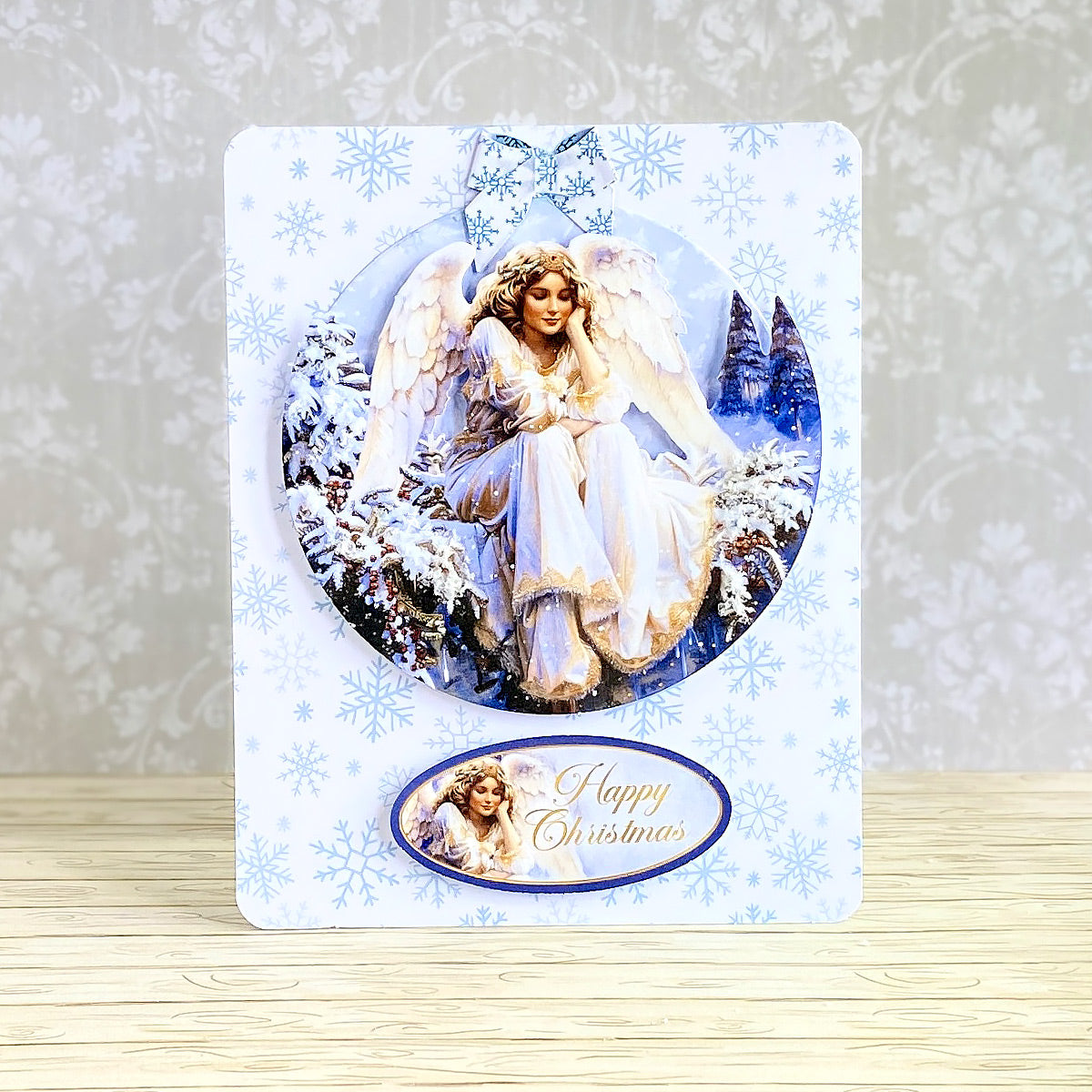 Die Cut Decoupage – Christmas Angel Bauble (pack of 3)