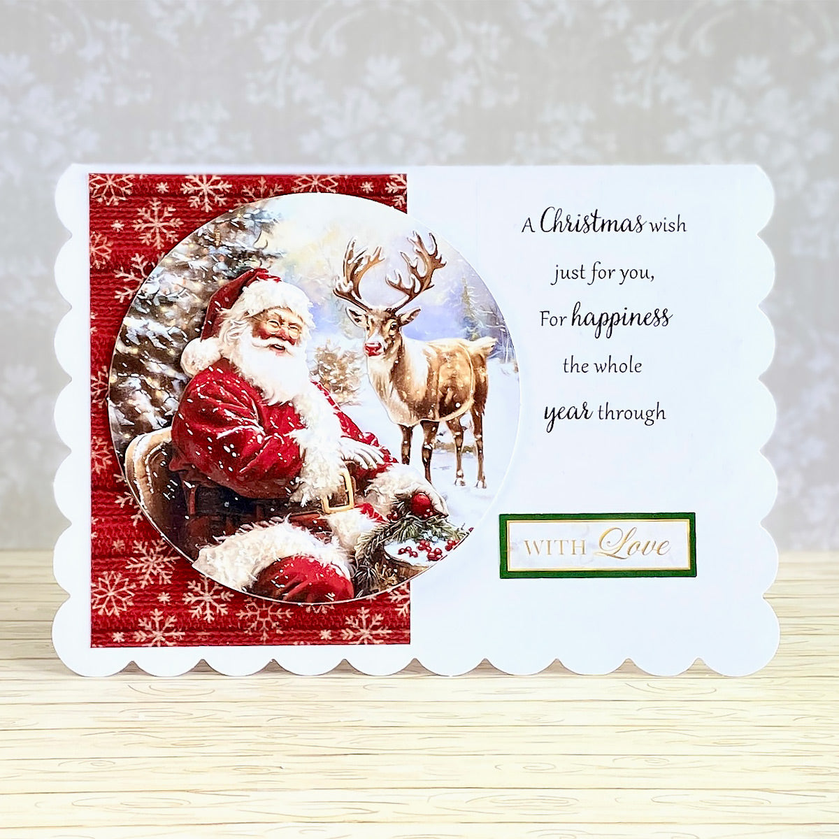 Die Cut Decoupage – Santa & Rudolph Bauble (pack of 3)