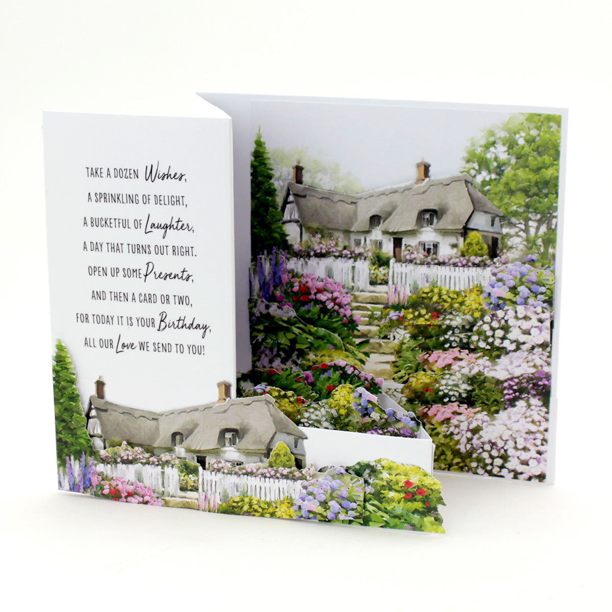White Side Pop Up Cards & Envelopes 144x144mm, pack of 12