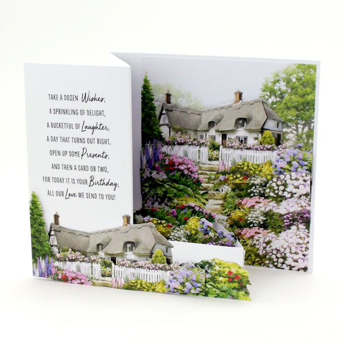 White Side Pop Up Cards & Envelopes 144x144mm, pack of 12