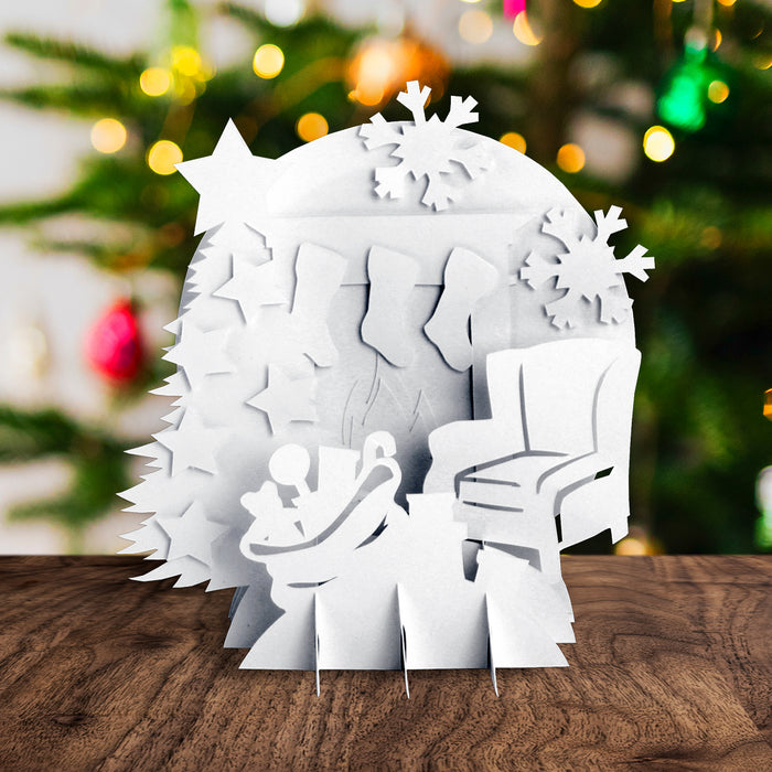 Abenteuer beim Papierschneiden | Weihnachts-3D-Pop-Up-Karten-Set