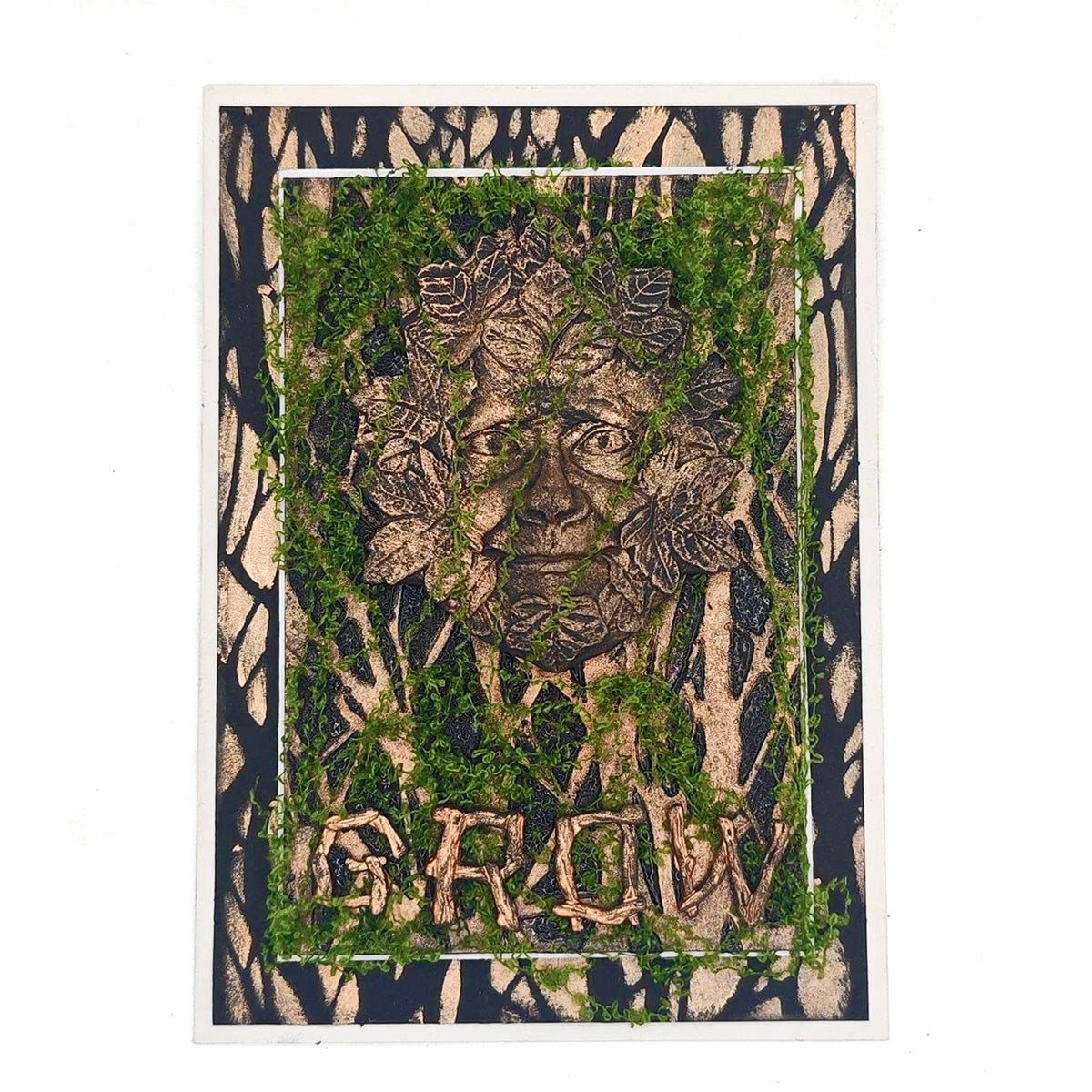 Cosmic Shimmer Forest Leaf Green Man Silicone Mould