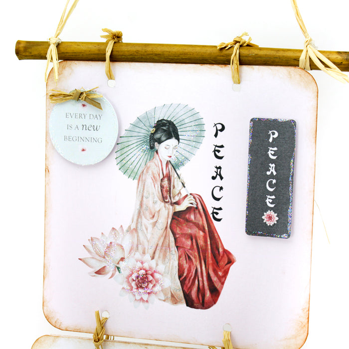 Kanban Crafts Spirit of Japan Foiled Sentiment Toppers, 2 sheets