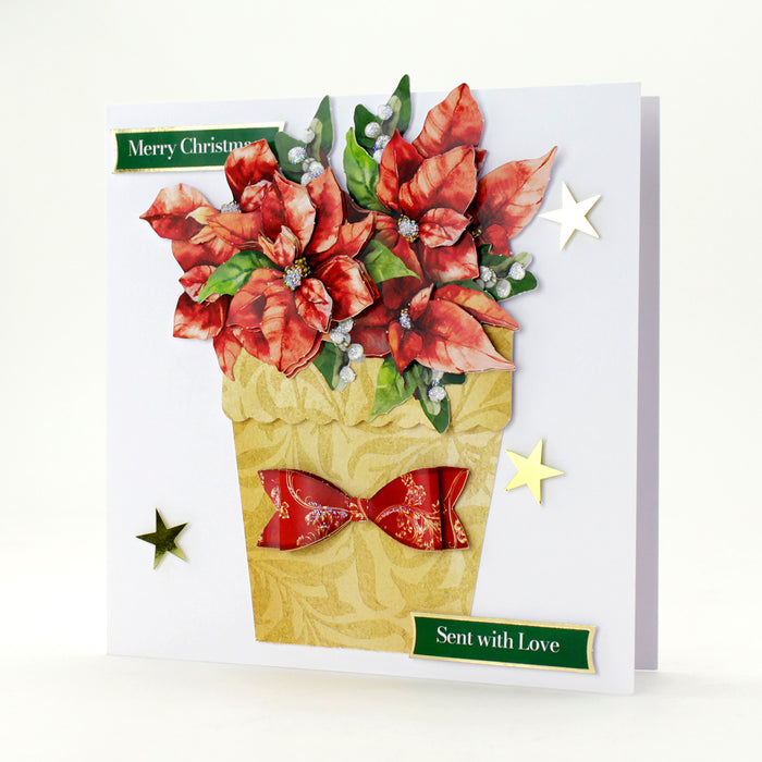 Die Cut Decoupage – Poinsettia and Christmas Tree (Pack of 4)