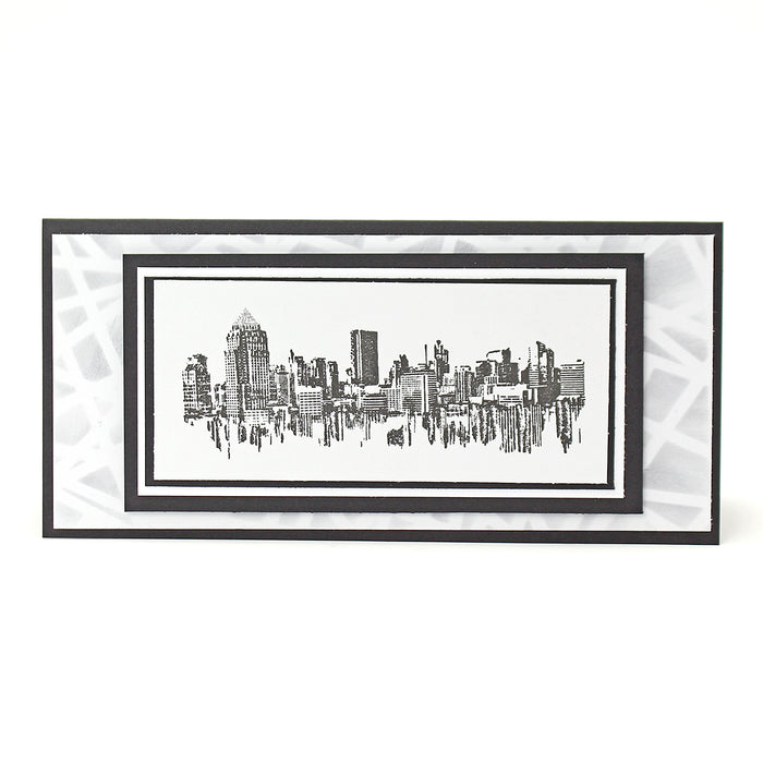 Cityscape Reflections Pre Cut Rubber Stamp by Andy Skinner