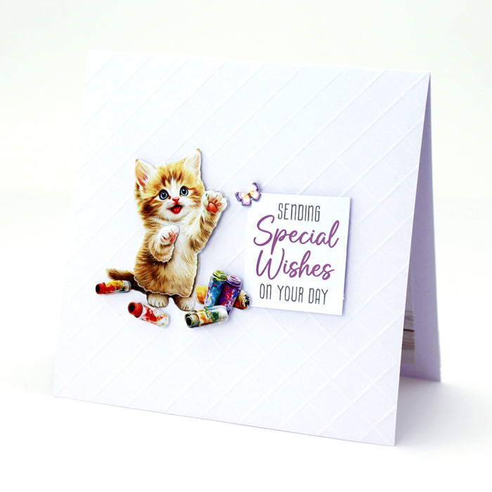 Crafty Kittens Die Cut Sentiments, 2 sheets