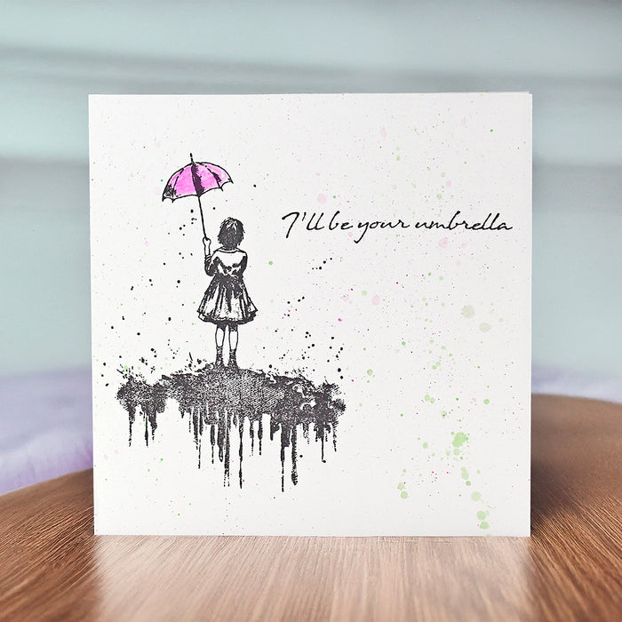 I'll Be Your Umbrella Pre Cut Rubber Stamp Set by Andy Skinner