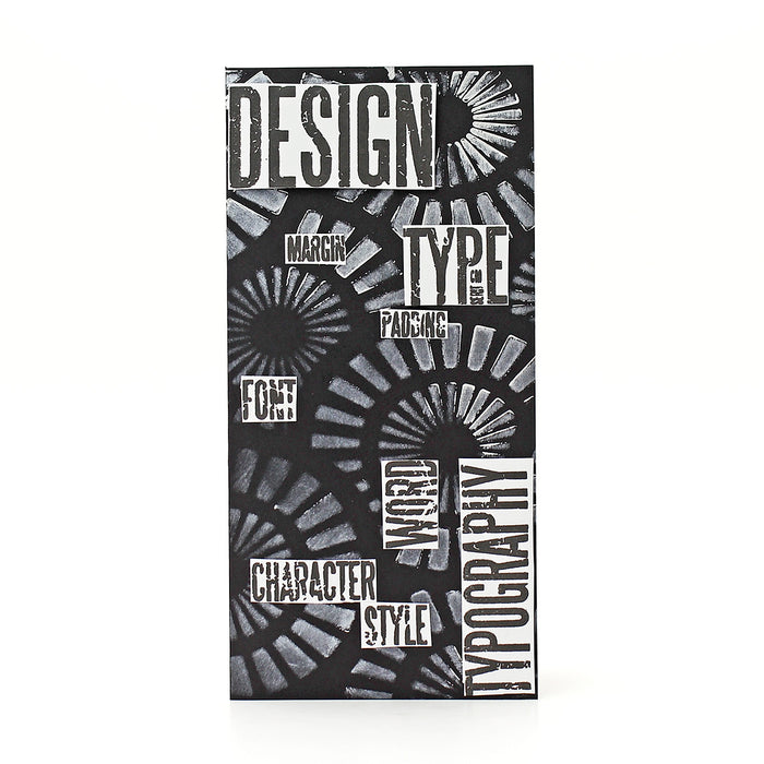 Typology Pre Cut Rubber Stamp by Andy Skinner