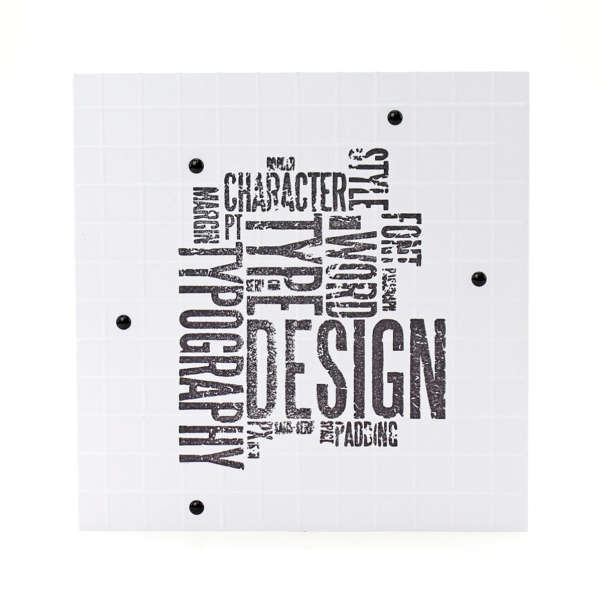 Typology Pre Cut Rubber Stamp by Andy Skinner