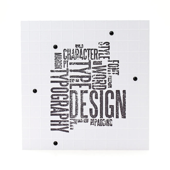 Typology Pre Cut Rubber Stamp by Andy Skinner