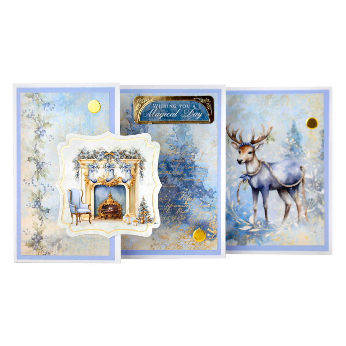 Fairy Tale Christmas Foiled Paper Craft Toppers, 6 sheets