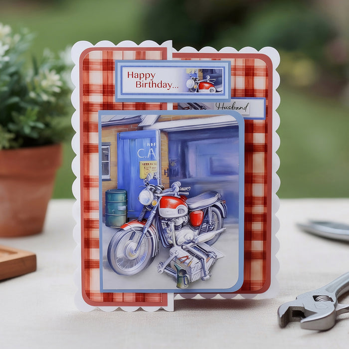 Die Cut Decoupage – Motorbike & Tools (pack of 3)