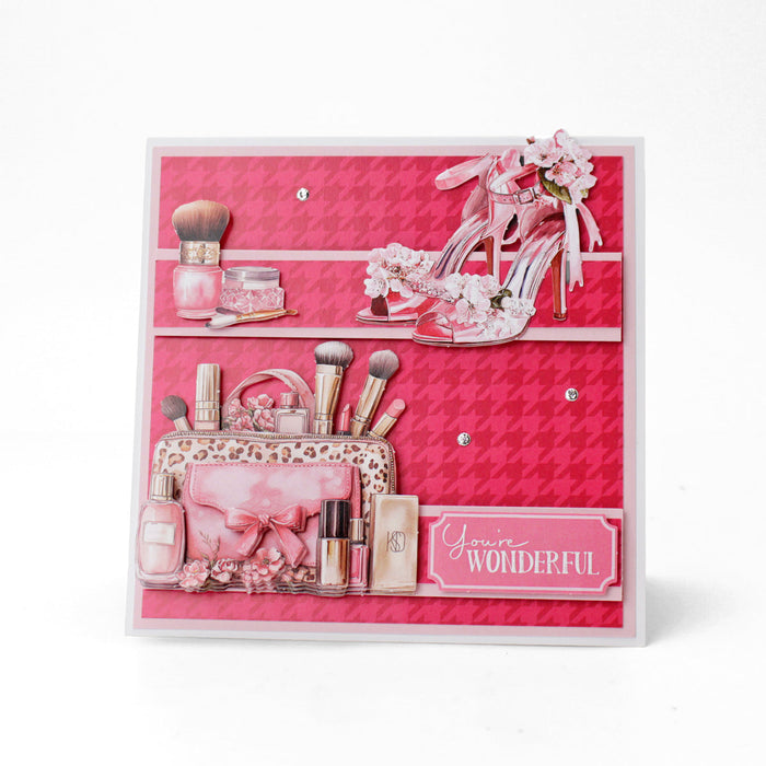 Die Cut Decoupage - Blush & Bloom Beauty Bag (pack of 3)