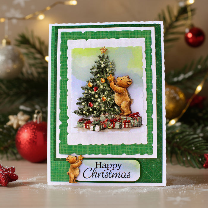 Die Cut Decoupage – Teddy Bear Christmas (pack of 12)