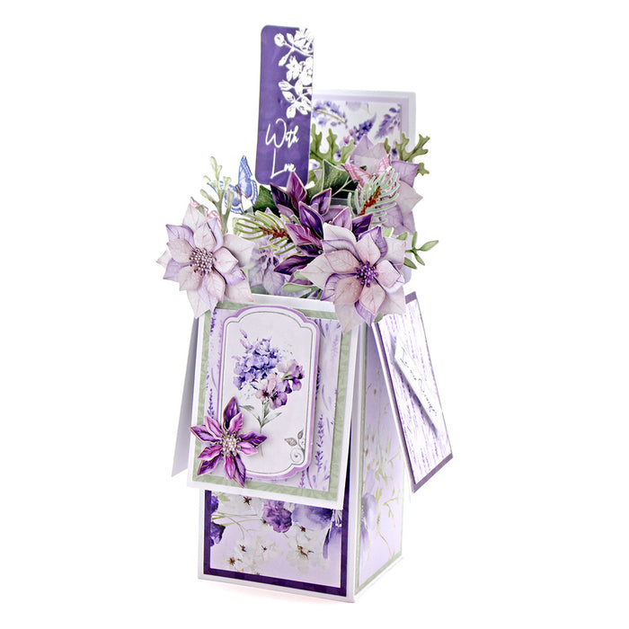 Dusky Violet Blooms, Die Cut Flowers & Leaves, 12 sheets