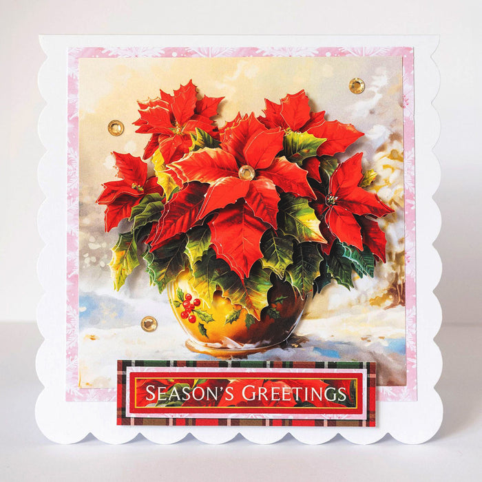 Die Cut Decoupage – Potted Poinsettia (pack of 3)